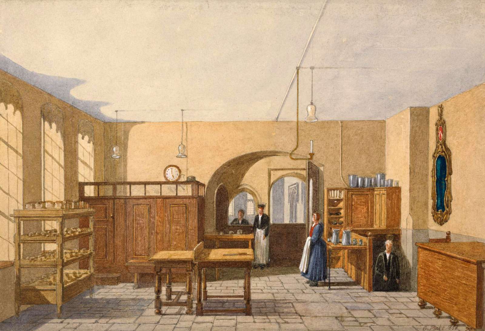 Pyne WG -1858- Kitchen of an Oxford College jigsaw puzzle online