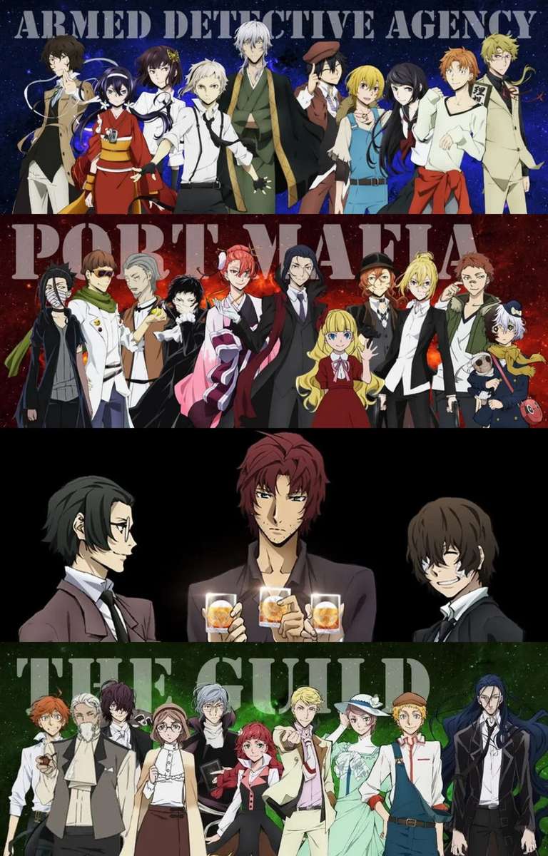 Bungo Stray Dogs - complete character jigsaw puzzle online