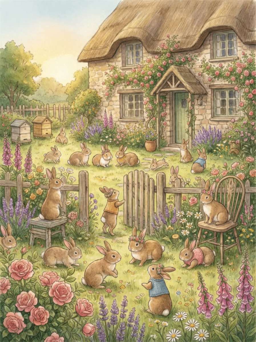 de konijnentuin online puzzel