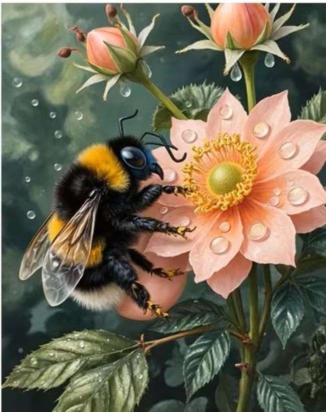 flower with a bee online puzzle