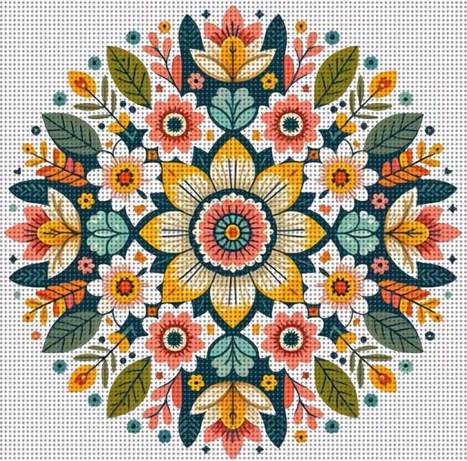 floral mandala pattern online puzzle