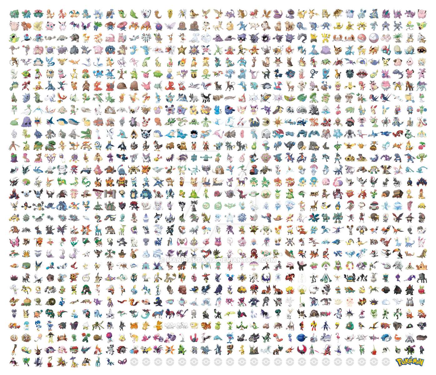 Pokémon (1025) rompecabezas en línea
