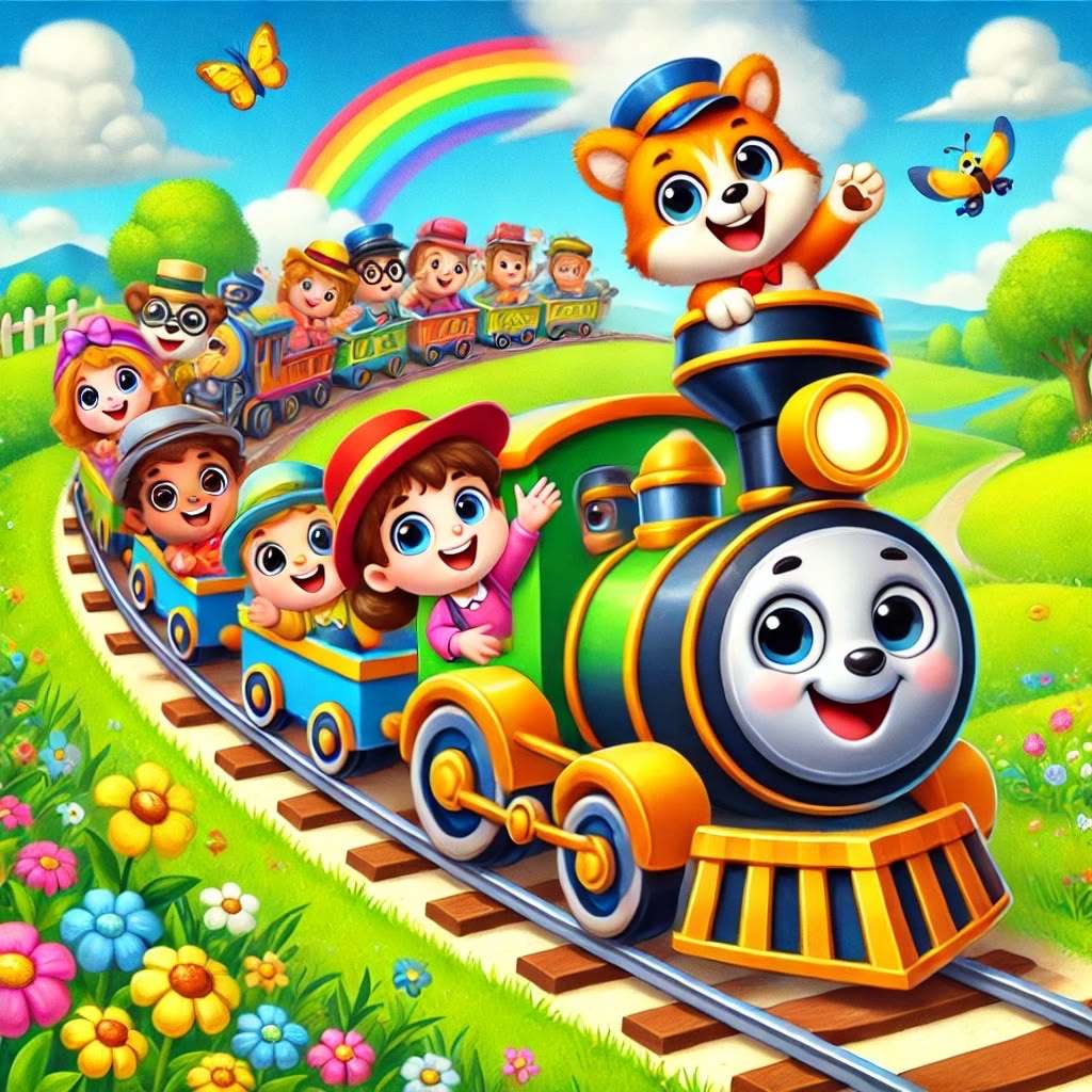 A journey by a fairy-tale train online puzzle