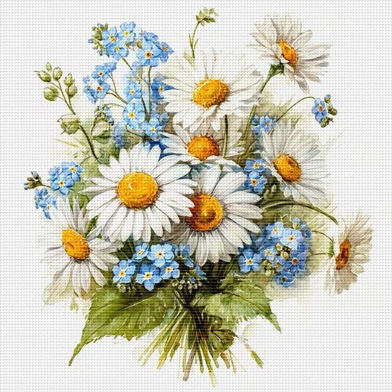 a modest bouquet of daisies jigsaw puzzle online