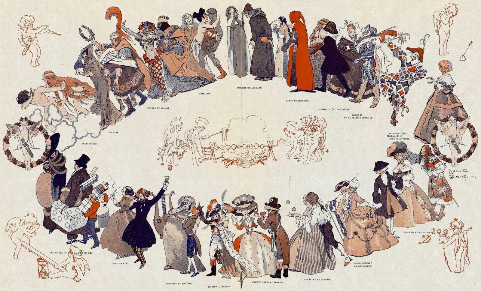 Léonnec G -1911- Love through the ages online puzzle