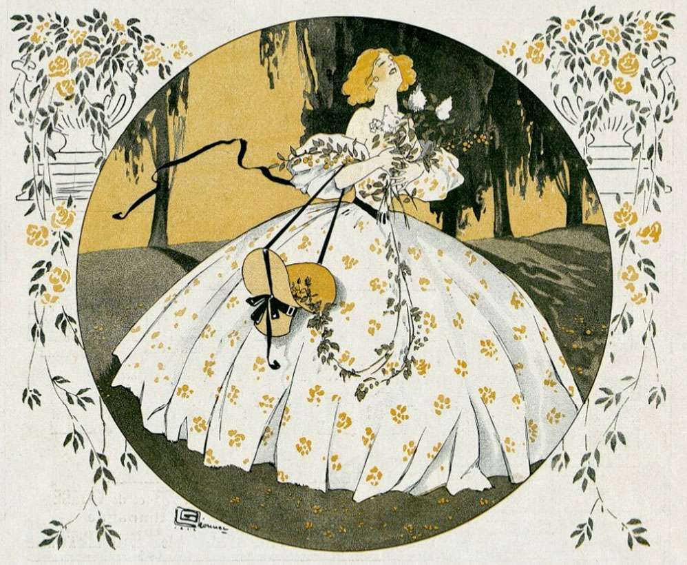 Léonnec G -1912- Floral circle skirts online puzzle