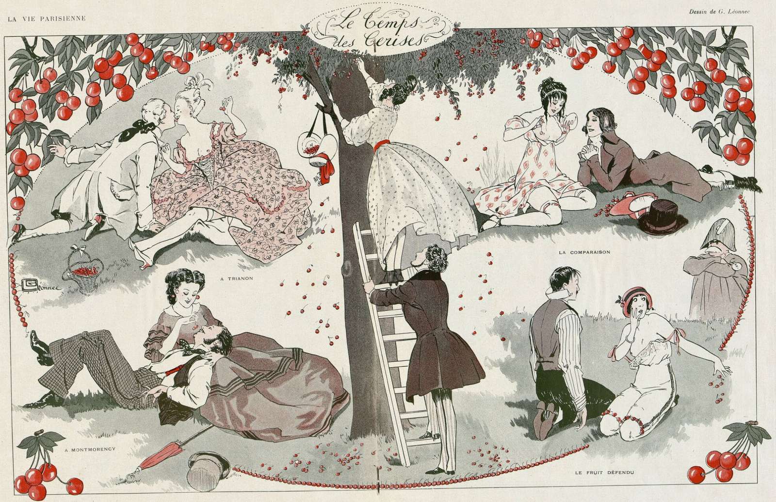 Léonnec G -1913- Cherry time jigsaw puzzle online