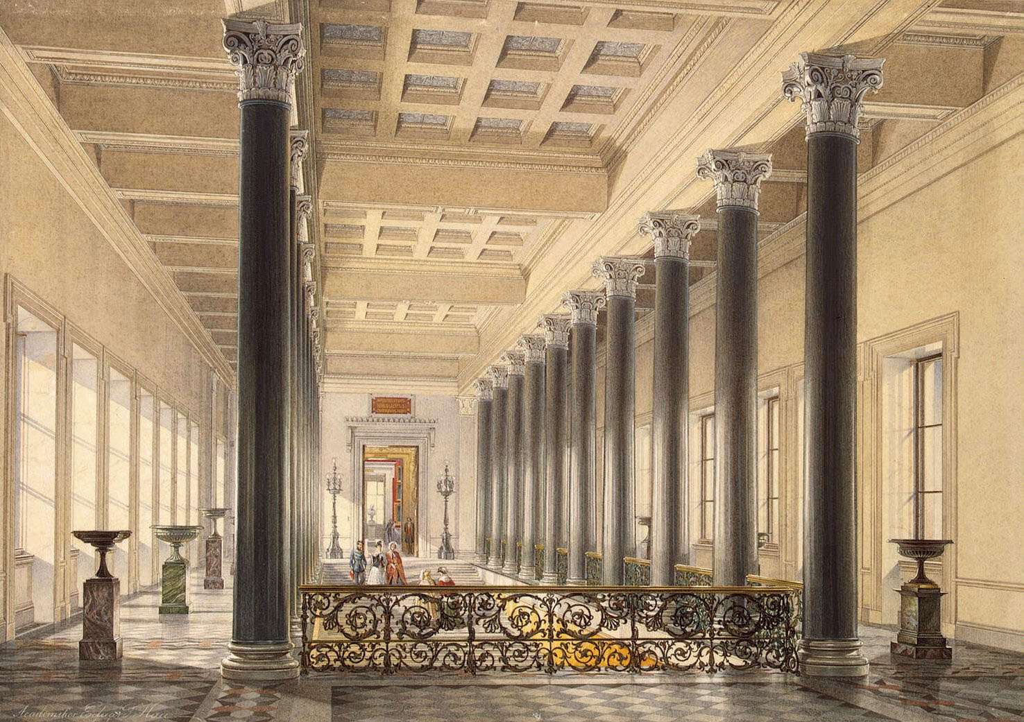 Hau E -1860- Upper staircase, Hermitage online puzzle