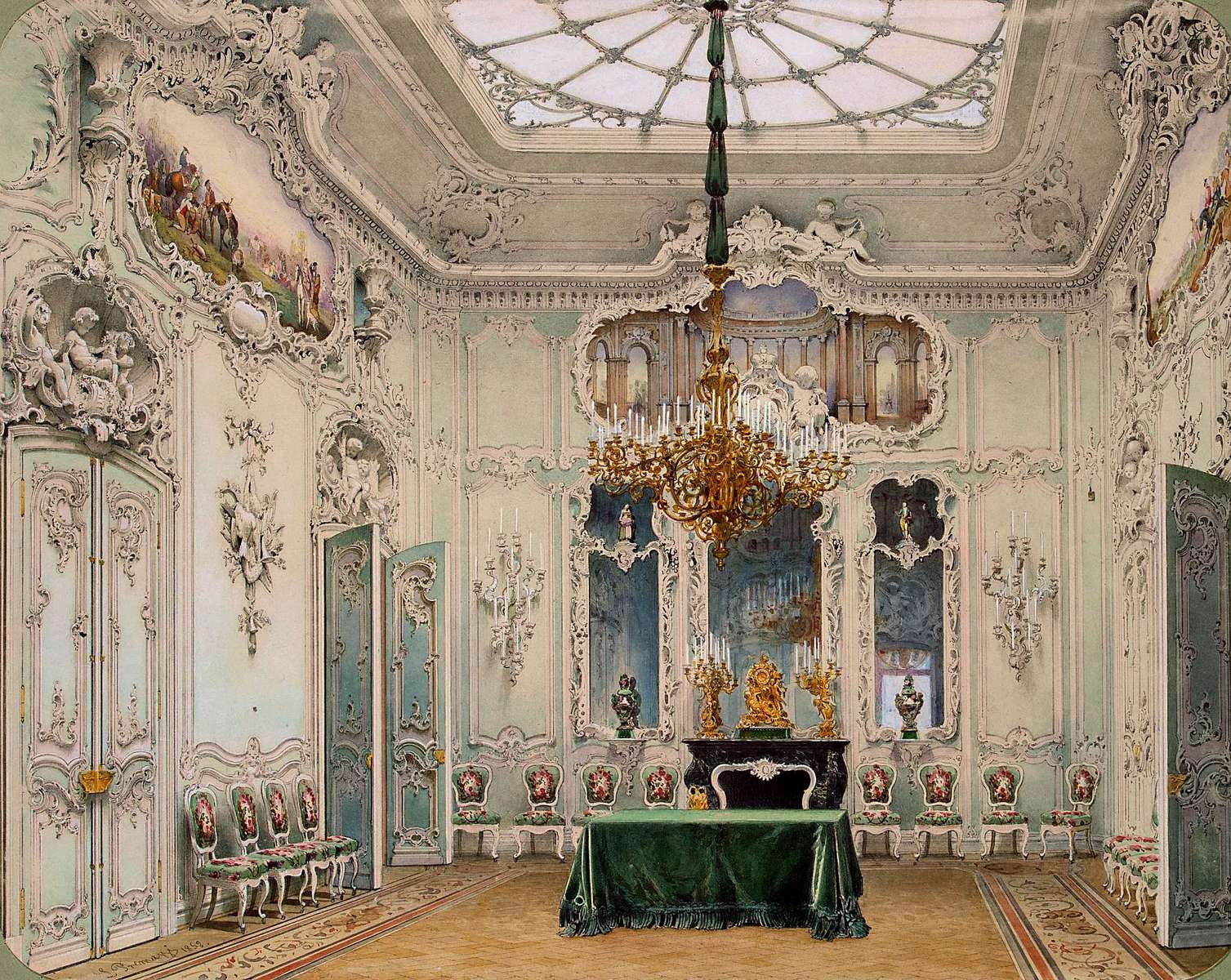 Premazzi L -1852- Green Dining Room, Winter Palace online puzzle
