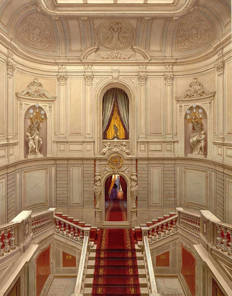 Premazzi L -1870- main staircase, Stieglitzhaus online puzzle