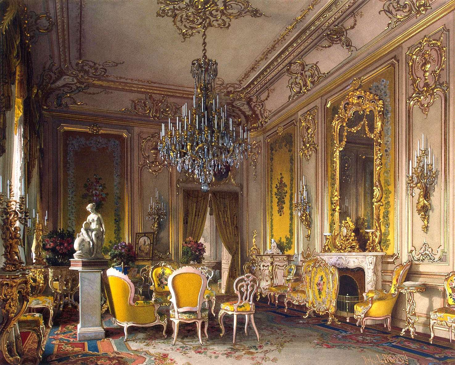 Premazzi L -1870- drawing room, Stieglitzhaus online puzzle