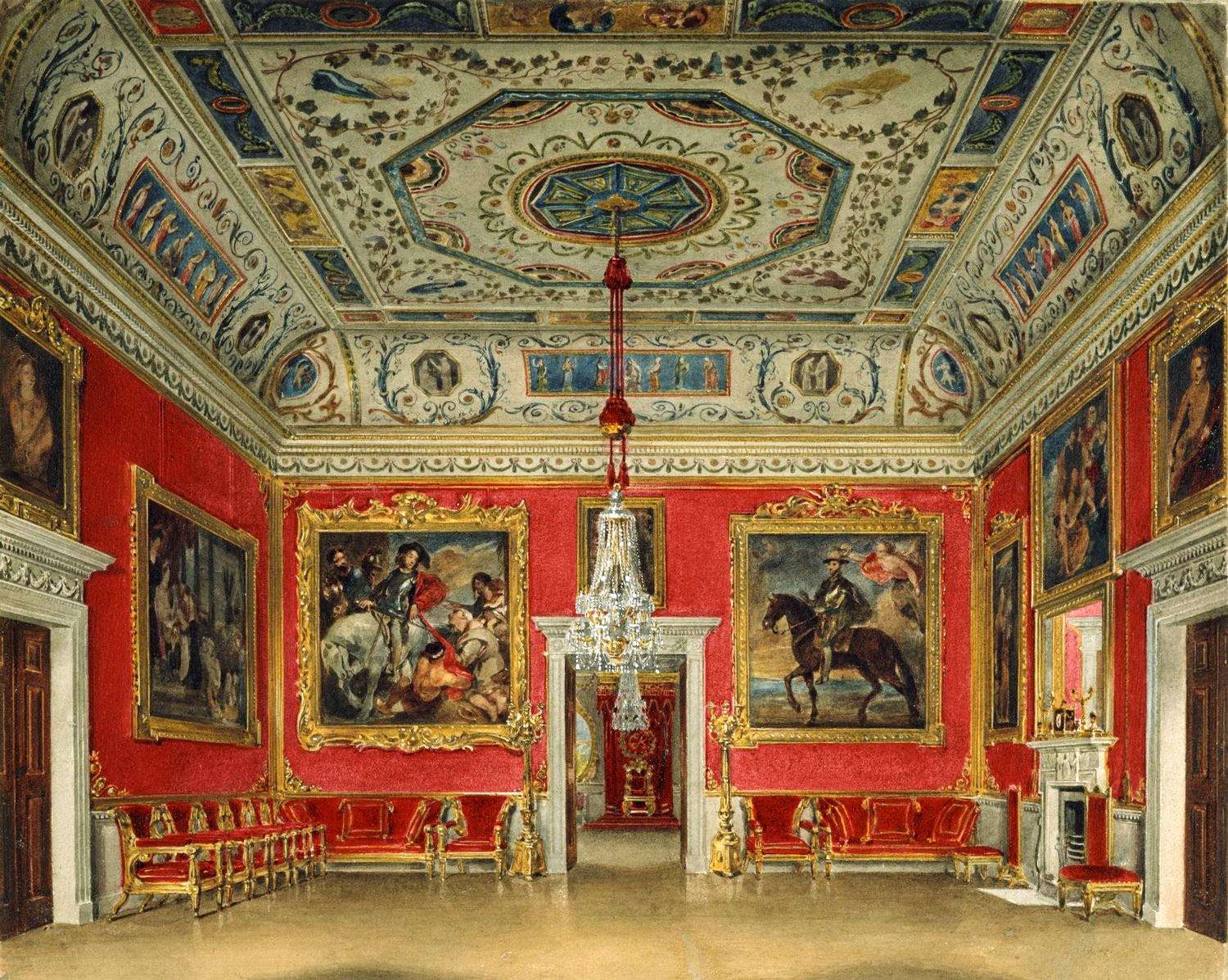 Stephanoff J -1817- Red Drawing Room, Buckingham jigsaw puzzle online