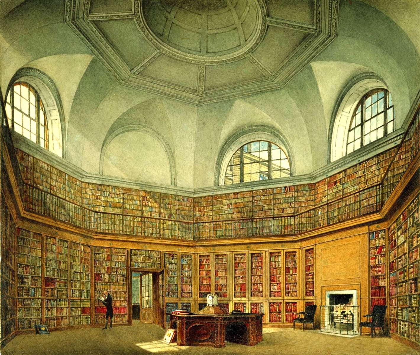 Stephanoff J-1818- Octagon Library, Buckingham online puzzle