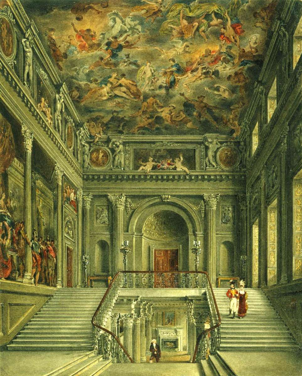 Stephanoff J -1818- Staircase, Buckingham House jigsaw puzzle online