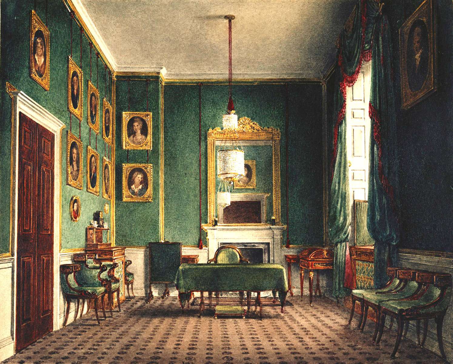 Stephanoff J -1819- Green Dressing Room, Buckingham jigsaw puzzle online