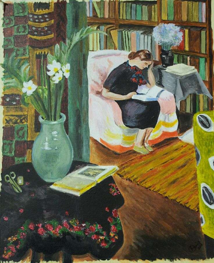 Des fleurs à la bibliothèque puzzle en ligne