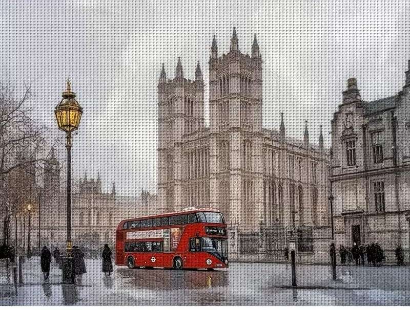 auf einer Londoner Straße Puzzlespiel online