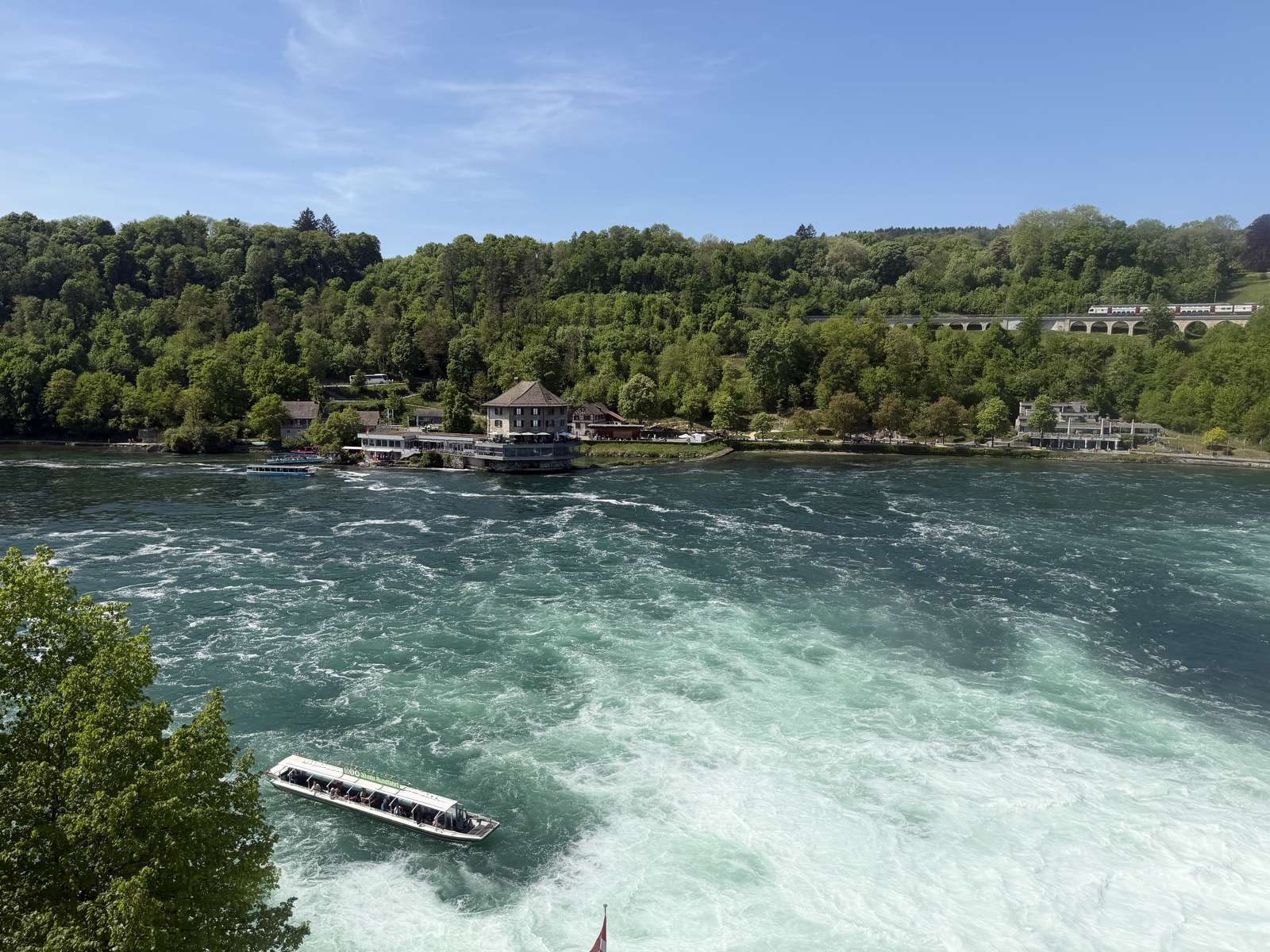 Rheinfall Schiff Schaffhausen Schweiz Online-Puzzle