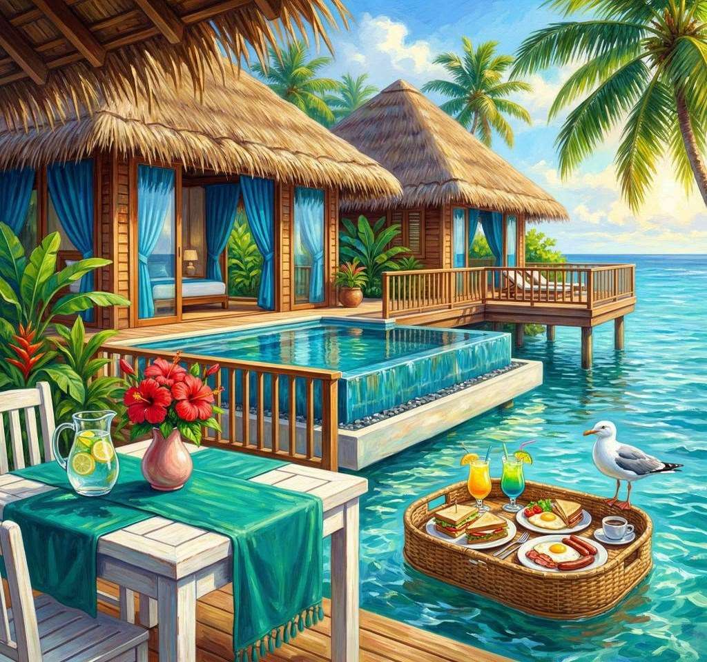 Raj tropików puzzle online