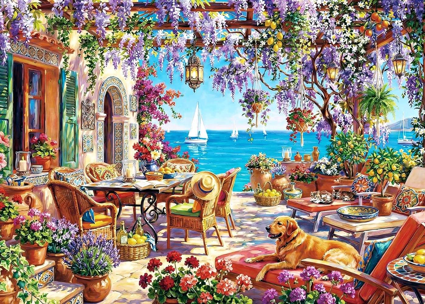 Nadmorski taras puzzle online