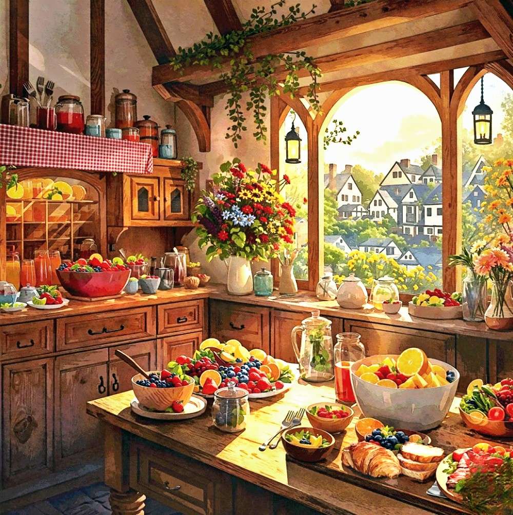 Życie kuchenne puzzle online