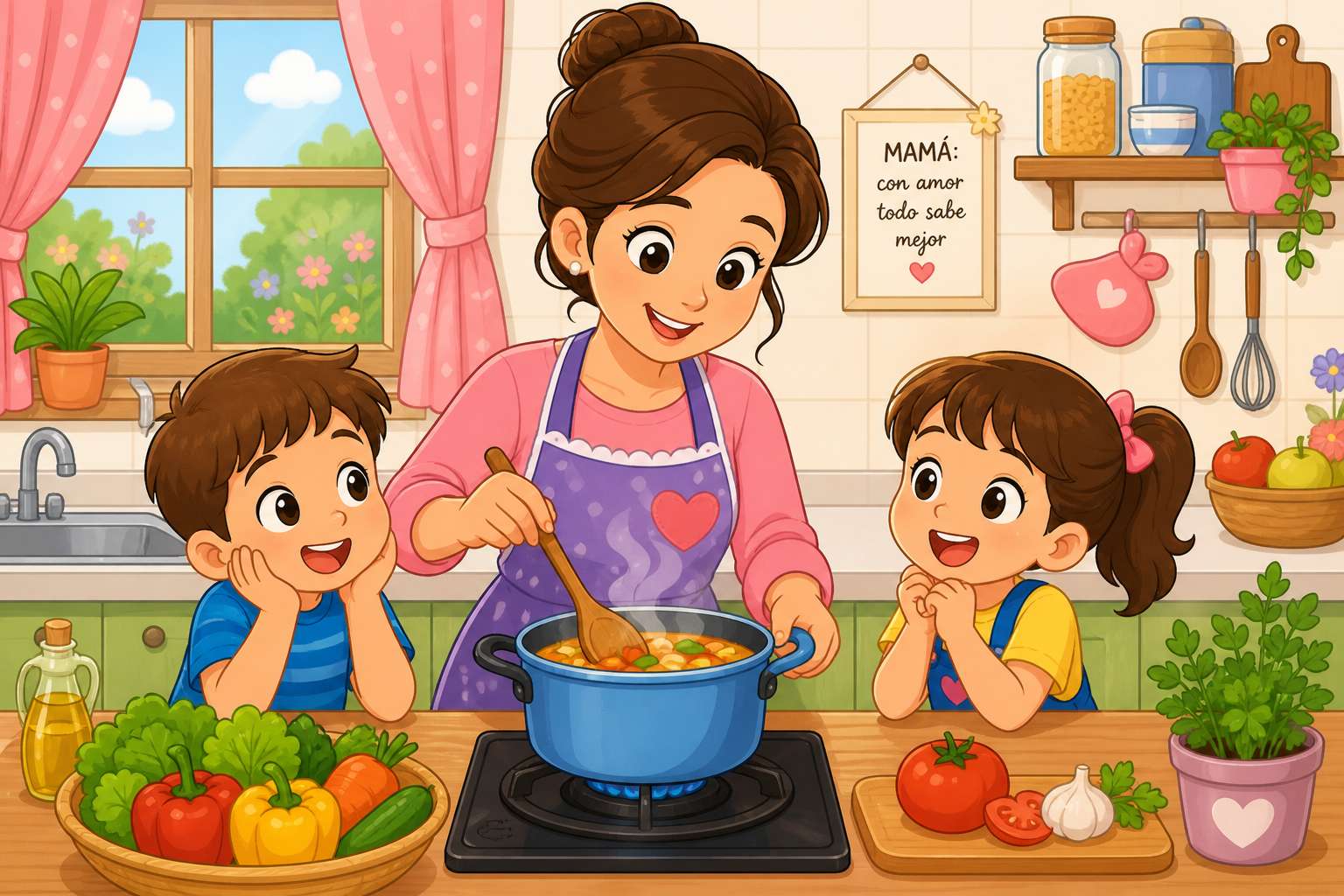 Mom cooks jigsaw puzzle online
