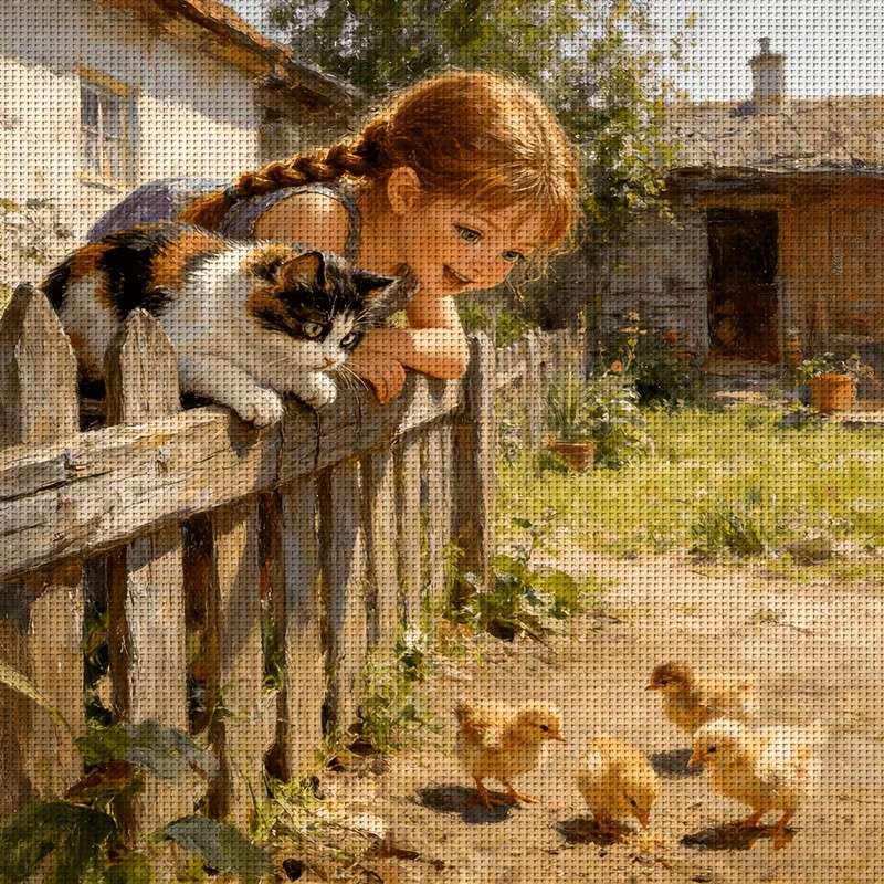 wat gebeurt er achter het hek? legpuzzel online