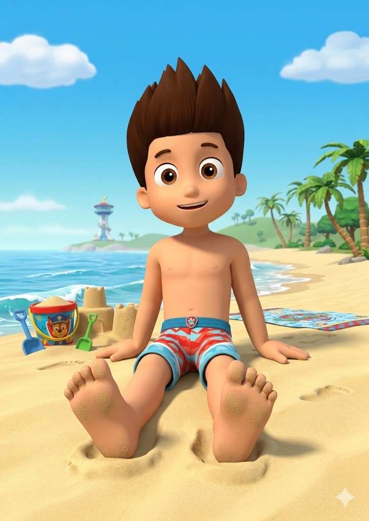 Ryder am Strand Online-Puzzle