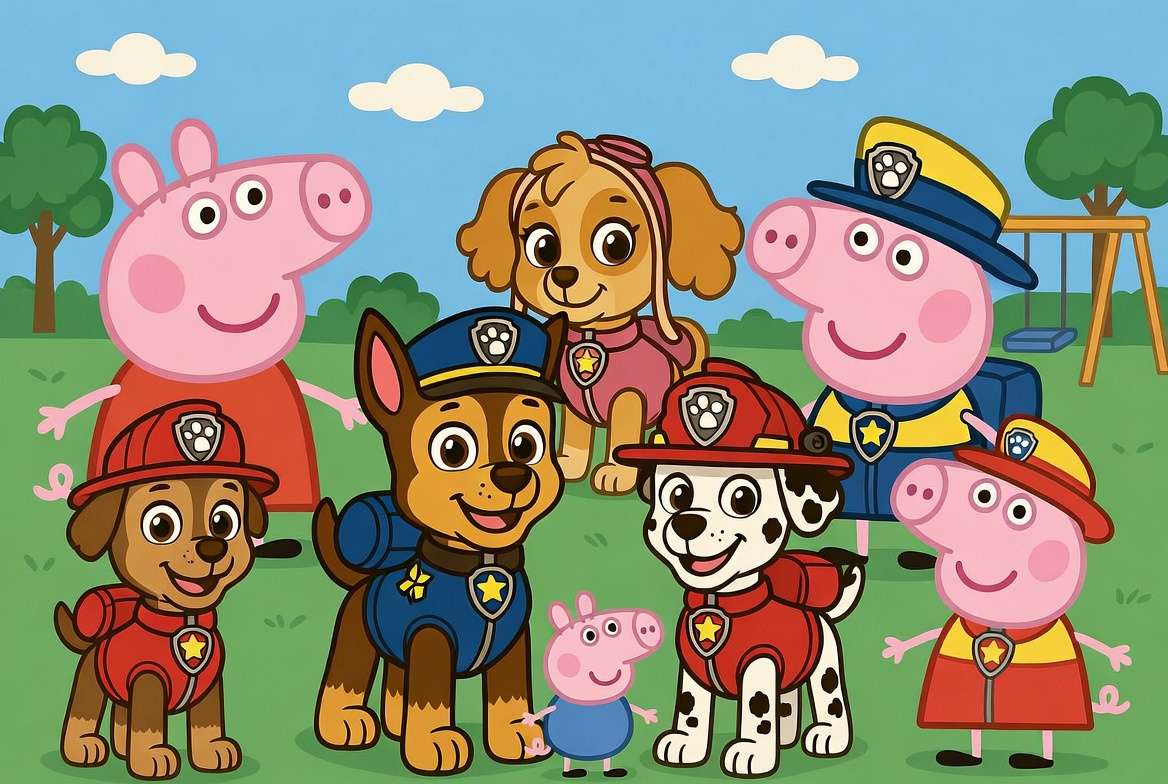PAW Patrol + Peppa Pig legpuzzel online