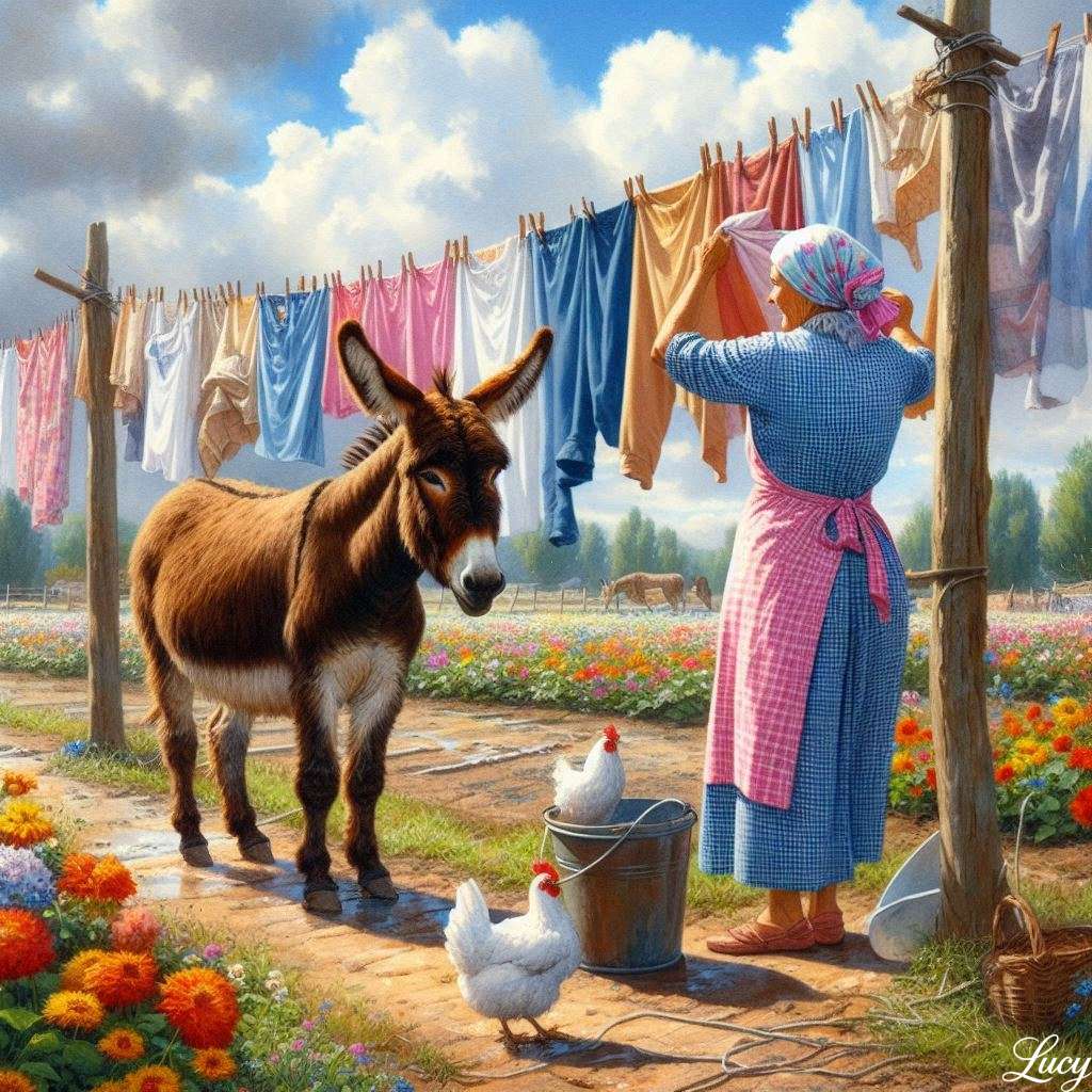 Wiejska, idylliczna scena puzzle online