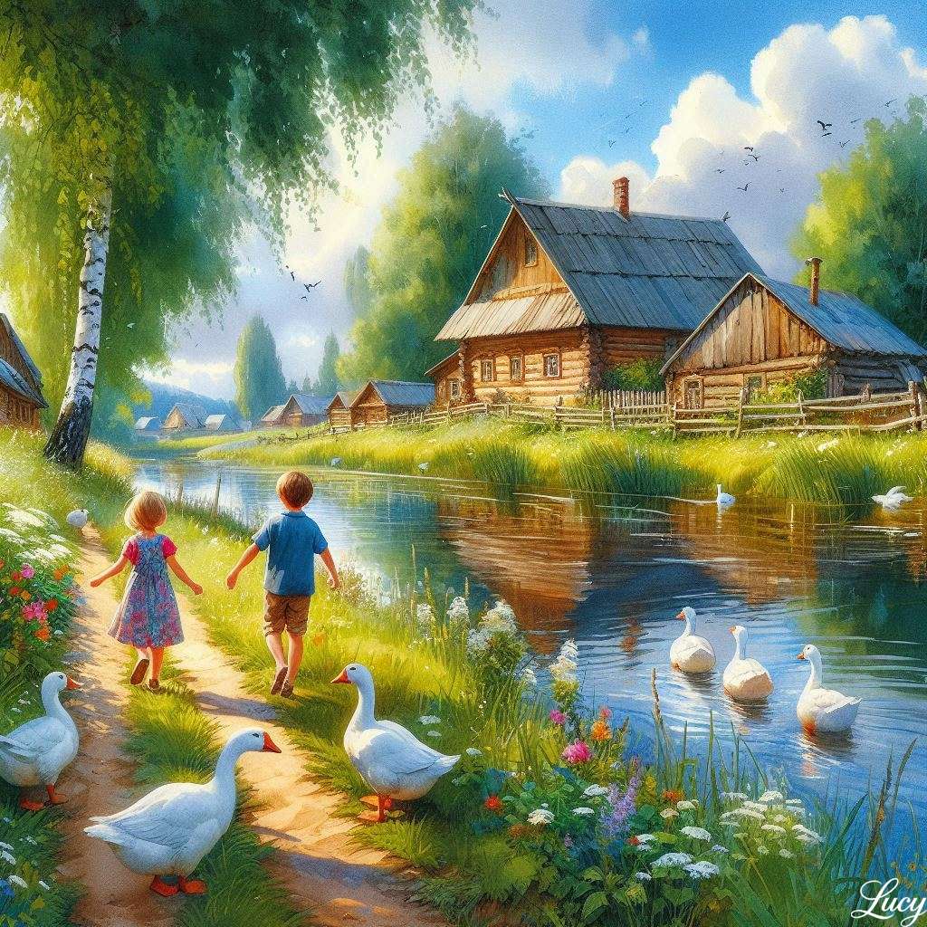 Idylliczne wiejskie lato puzzle online