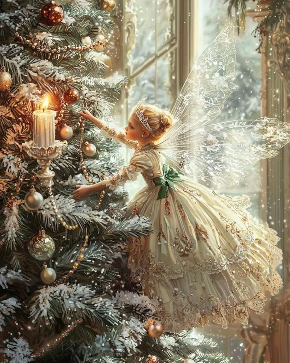 choinka i anioł puzzle online