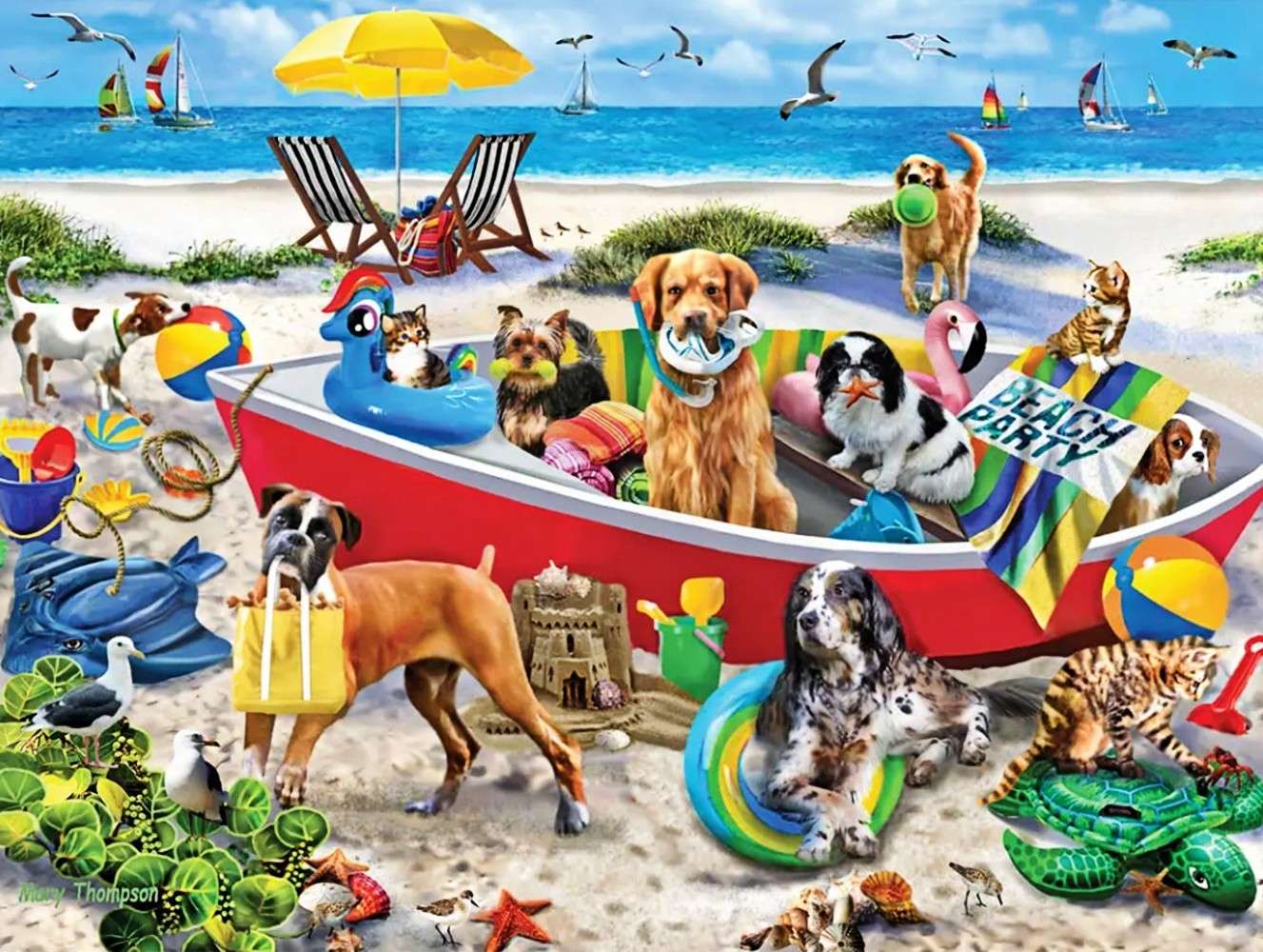 Festa na praia puzzle online