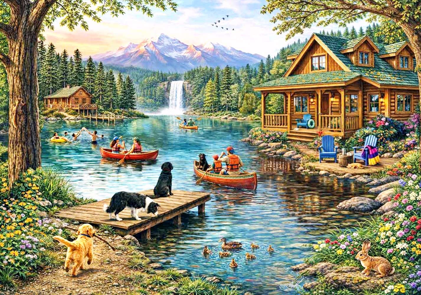 Retiro Familiar no Lago puzzle online