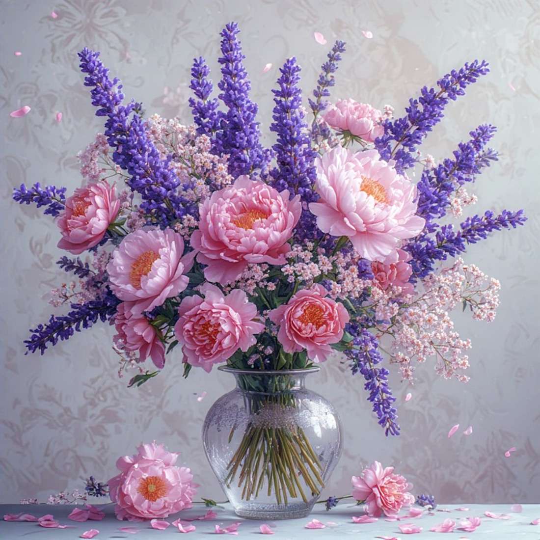 Flores de colores en un florer rompecabezas en línea