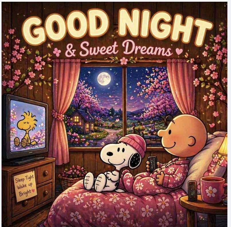 Good night and sweet dreams, Snoopy. jigsaw puzzle online