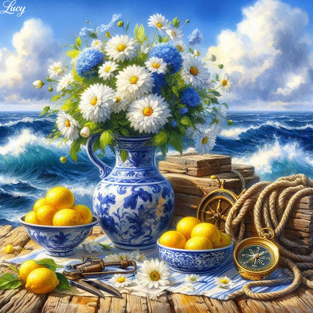 Natura morta costiera soleggiata puzzle online