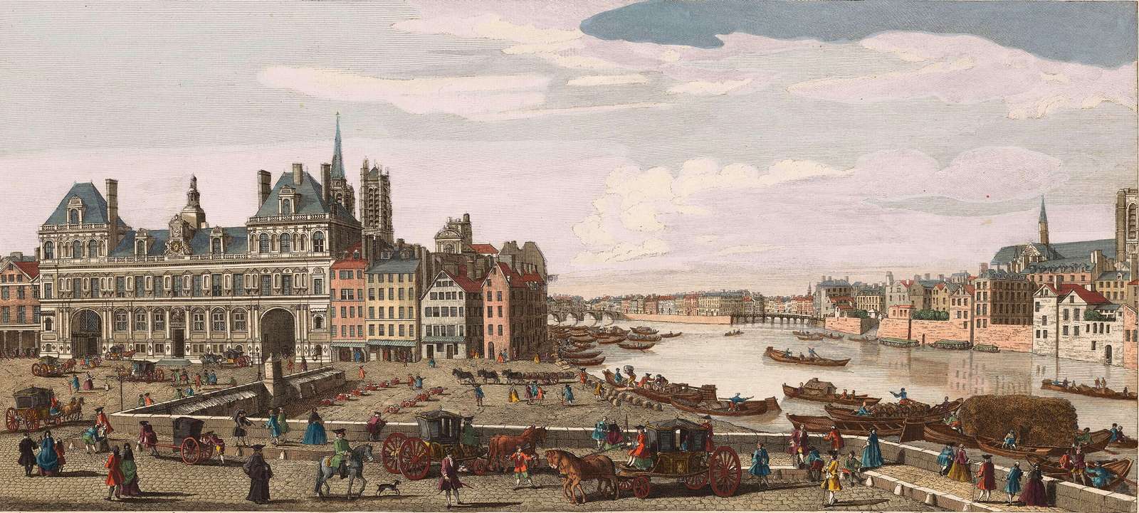 Rigaud J -1749- Municipio e Senna, Parigi puzzle online