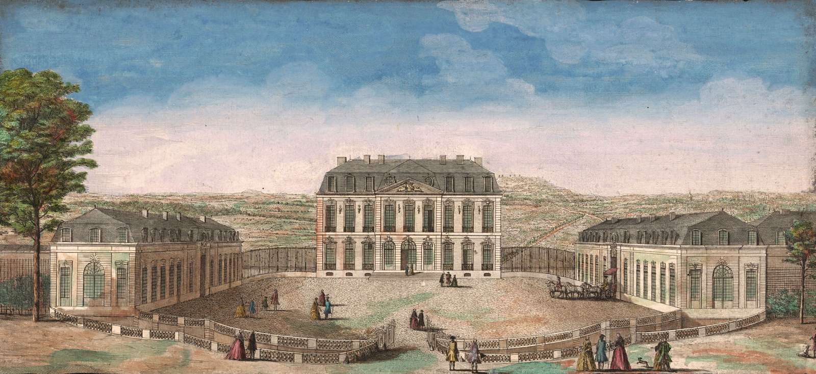 Rigaud J -ca1750- Chateau de Belle-Vue, fronte puzzle online