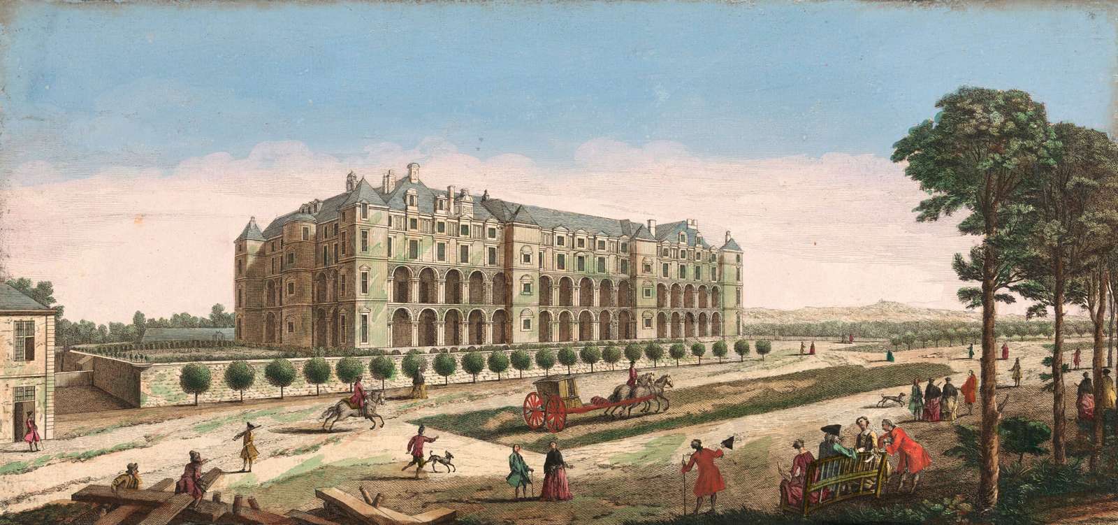 Rigaud J -ca1750- Castello di Madrid, Parigi puzzle online
