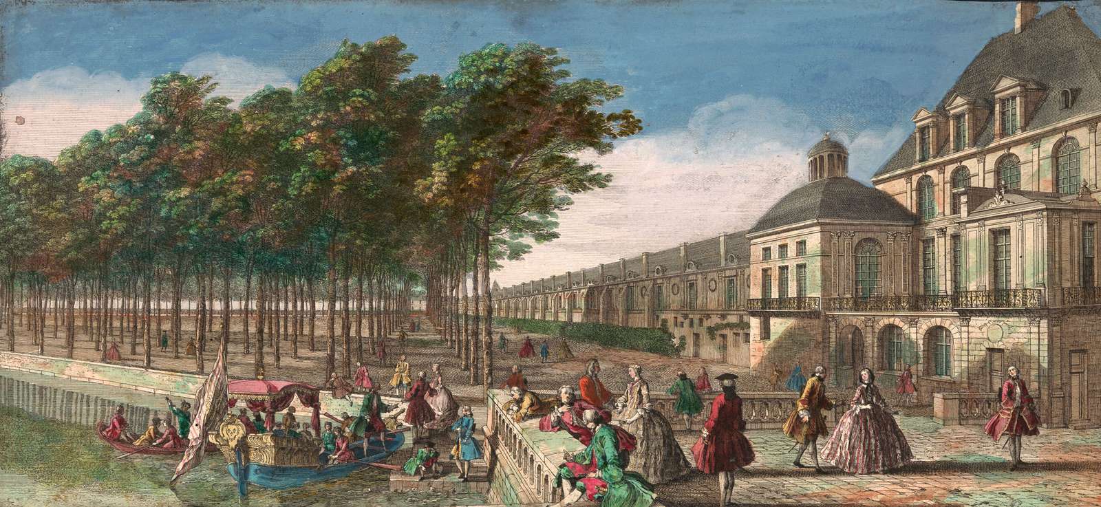 Rigaud J -ca1750- Corte della fontana a Fontainebleau puzzle online