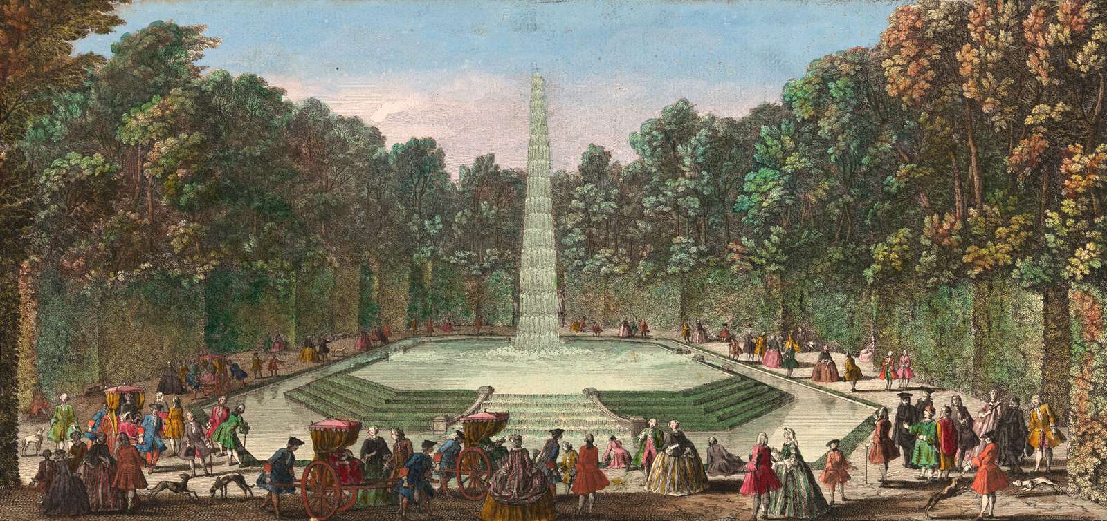 Rigaud J -ca1750- Obelisk Fountain, Versailles online puzzle