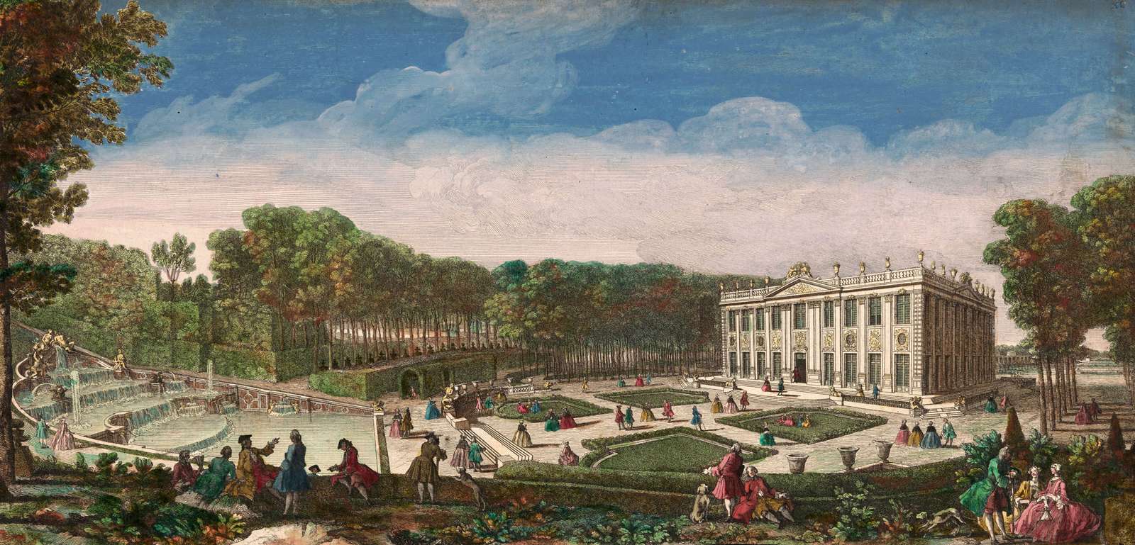 Rigaud J -ca1750- Parterre garden, Château Marli online puzzle
