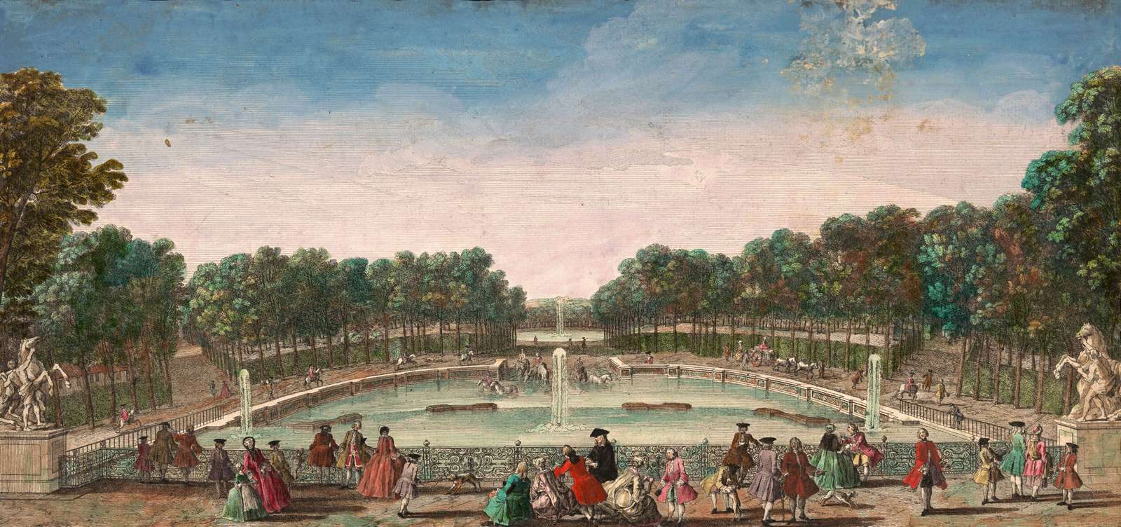 Rigaud J -ca1750- drinking pond, Château Marli garden jigsaw puzzle online
