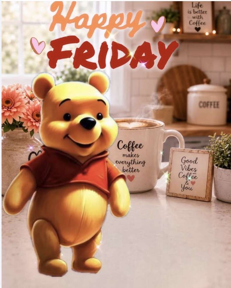 Pooh dice: Buon venerdì! puzzle online