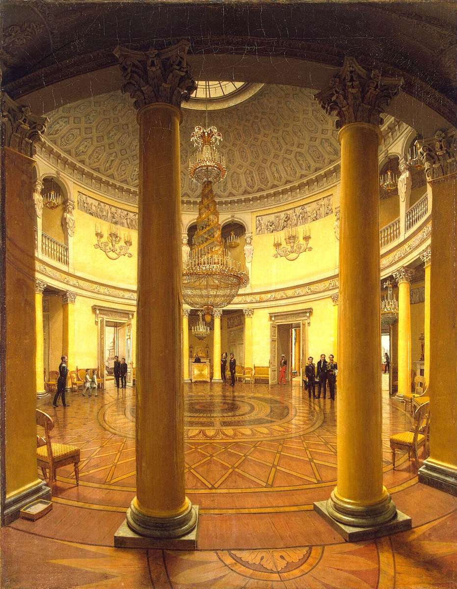 Anon. -1834- Round Room, Winter Palace Petersburg jigsaw puzzle online
