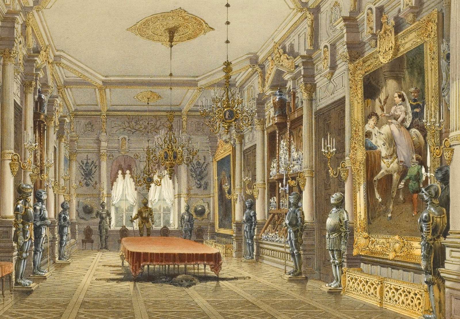 Anonimo -ca1860- Sala dei Cavalieri, Palazzo Verkiai puzzle online
