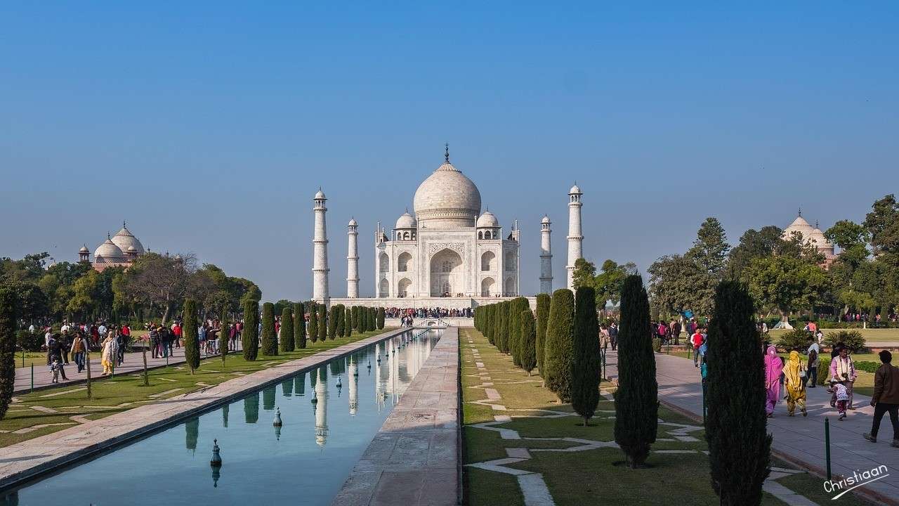 Inde, le Taj Mahal, Agra. puzzle en ligne