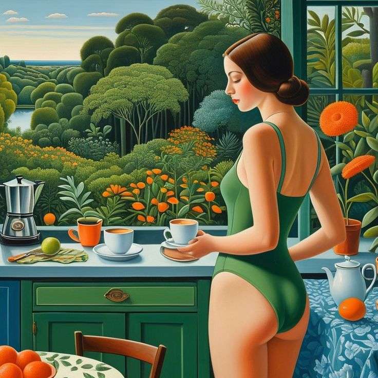 Petit-déjeuner dans le parc puzzle en ligne