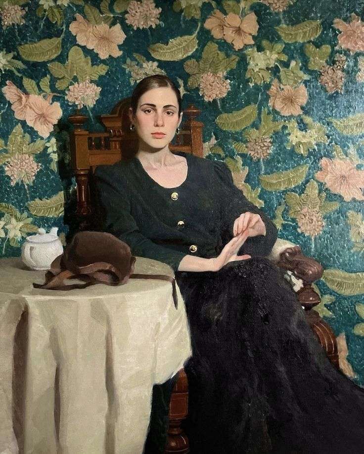 Femme buvant du thé puzzle en ligne